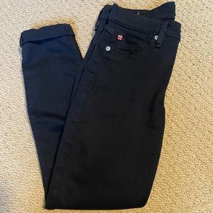 Hudson Black Crop Harkin super skinny jeans